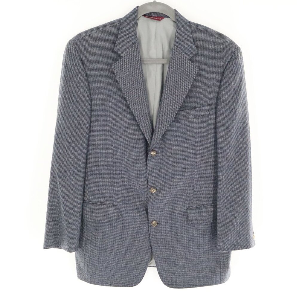Samuelsohn Pure Cashmere Blazer Mens 44T Gray Academia Old Money‎ Quiet Luxury